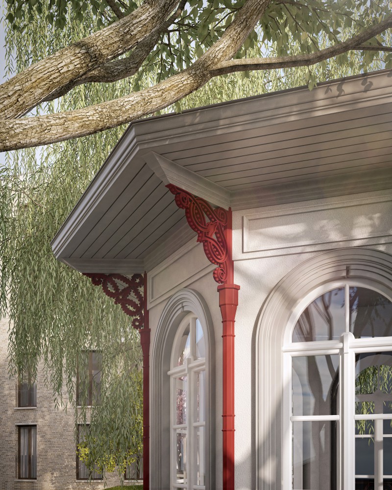 tuinpaviljoen (of gloriette) in Leiekouter Gent