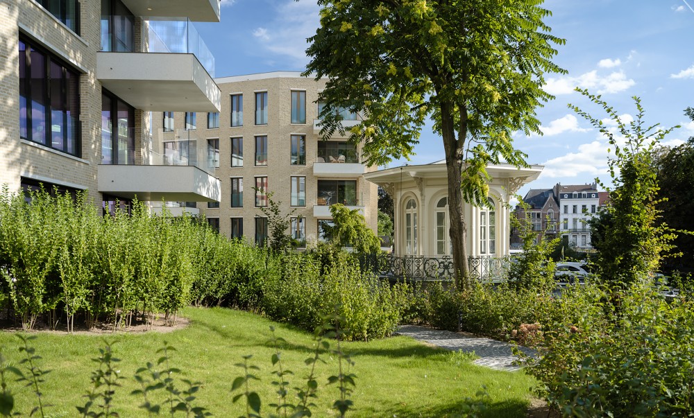 visualisatie Leiekouter Gent: tuin